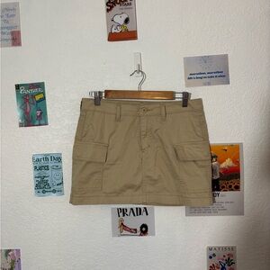 Tan Levi’s Cargo Mini Skirt